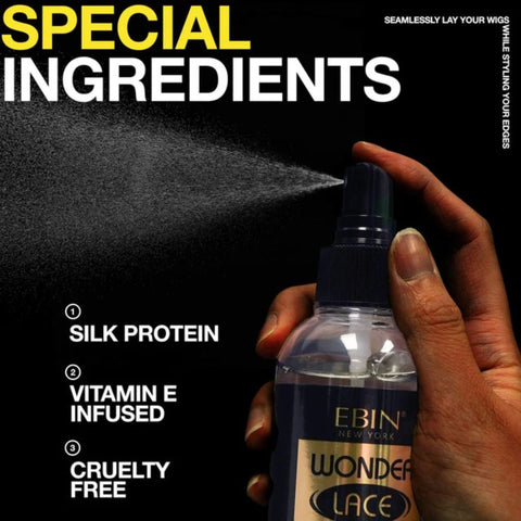 Ebin Wonder Lace Bond Lace Melt Spray by Aunty Cherish | Pre - stretched Braiding Hair Extensions Australia