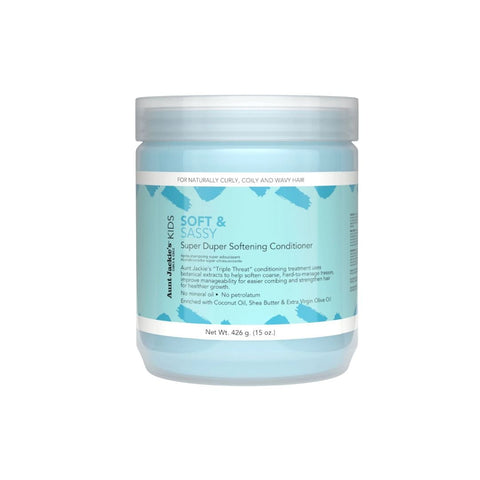 AUNT JACKIE'S Girls Soft & Sassy Super Duper Softening Conditioner 426 g (15Oz) by Aunty Cherish | Pre - stretched Braiding Hair Extensions Australia