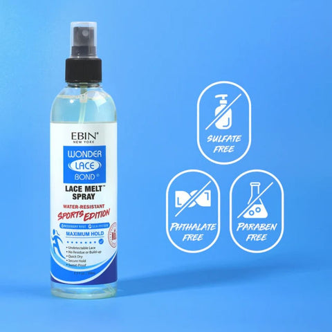 Ebin Wonder Lace Bond Lace Melt Spray Sports Edition by Aunty Cherish | Pre - stretched Braiding Hair Extensions Australia