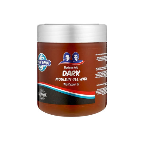 Stylin' Dredz Dark Mouldin' Gel Wax Maximum Hold With Coconut Oil 500ml by Aunty Cherish | Pre - stretched Braiding Hair Extensions Australia