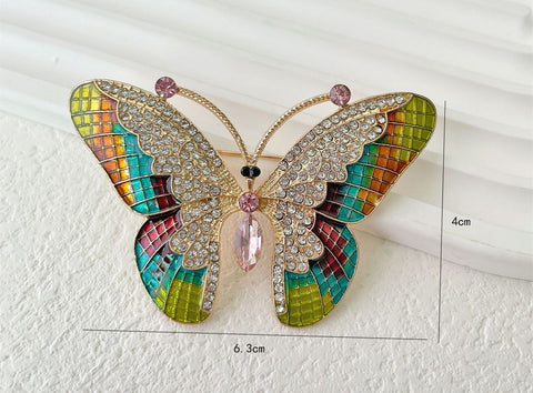 Exquisite Crystal Brooch Hematite Oval by Aunty Cherish | Pre - stretched Braiding Hair Extensions Australia