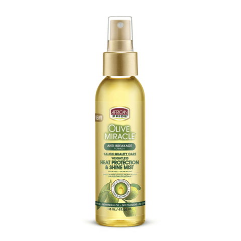 African Pride Olive Miracle Heat Protection & Shine Mist (118mL) by Aunty Cherish | Pre - stretched Braiding Hair Extensions Australia