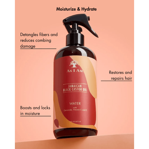 As I Am Jamaican Black Castor Oil Water (473mL) by Aunty Cherish | Pre - stretched Braiding Hair Extensions Australia