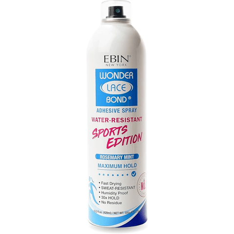 Ebin New York Wonder Lace Bond Adhesive Spray Sports Edition 300g for extreme sweat-proof wig installs at Aunty Cherish Cairns