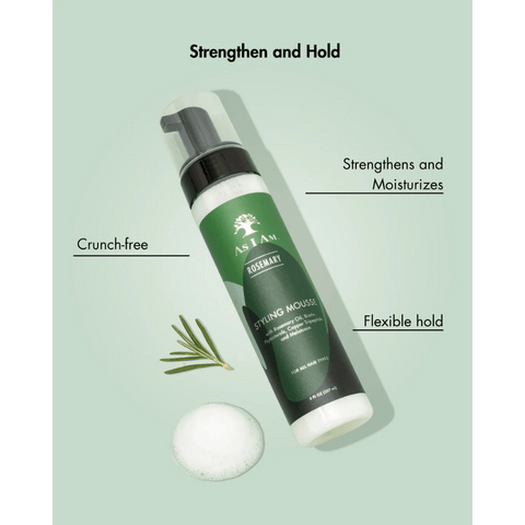 As I Am Rosemary Styling Mousse - Volumizing & Strengthening (200mL) by Aunty Cherish | Pre - stretched Braiding Hair Extensions Australia