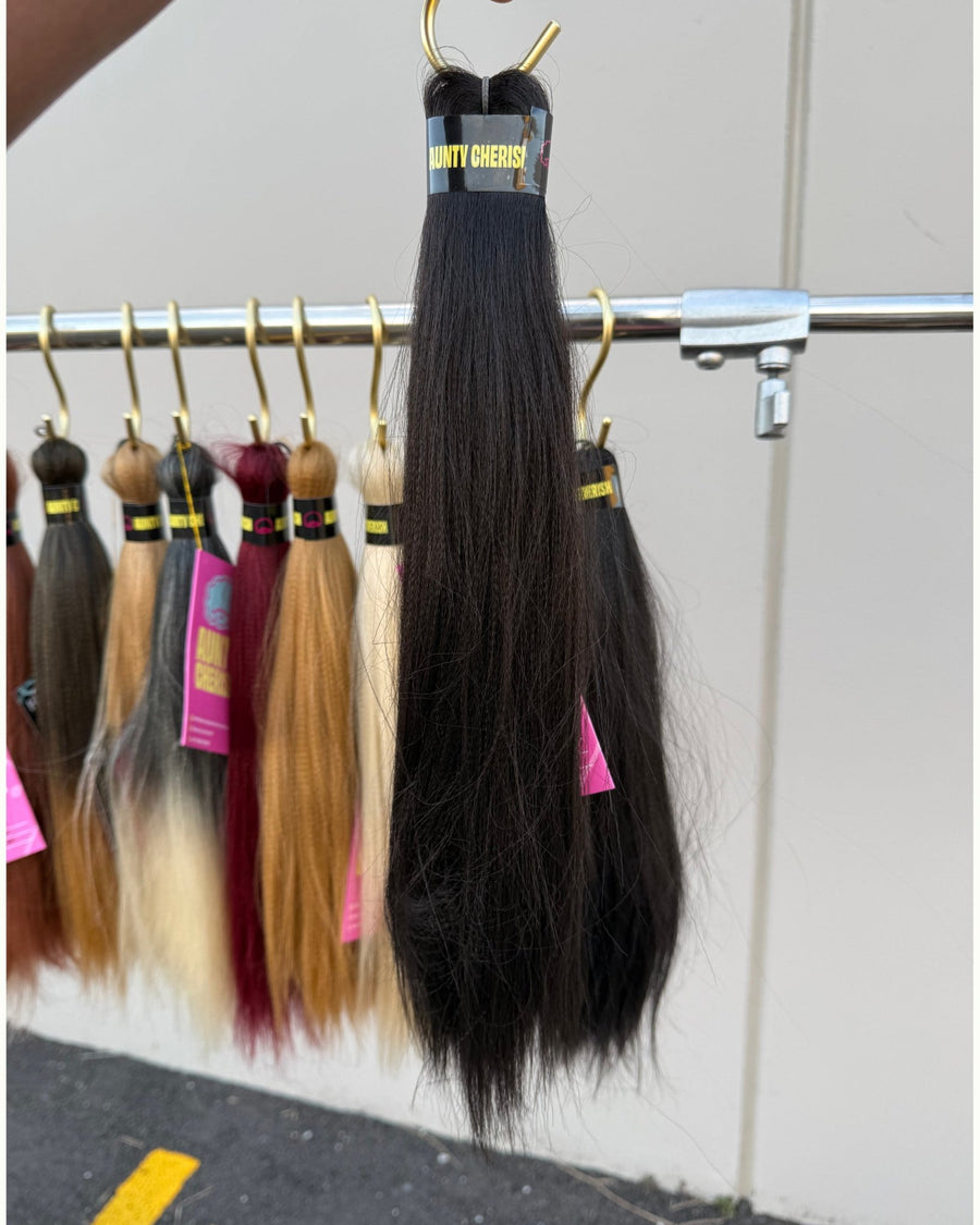 2 – Dark Brown - 32 Inch Pre-Stretched Braiding Hair (16" Braided)