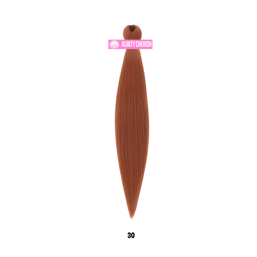30 – Auburn - 32 Inch Pre-Stretched Braiding Hair (16" Braided)