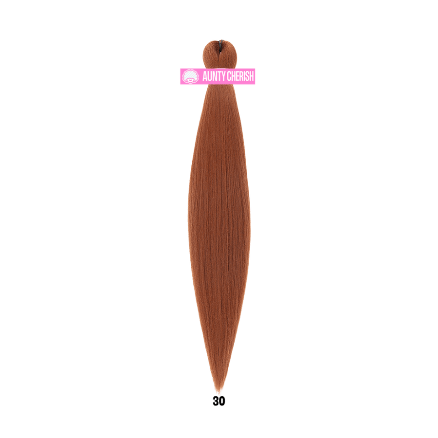 30 – Auburn - 44 Inch Pre-Stretched Braiding Hair (22" Braided)