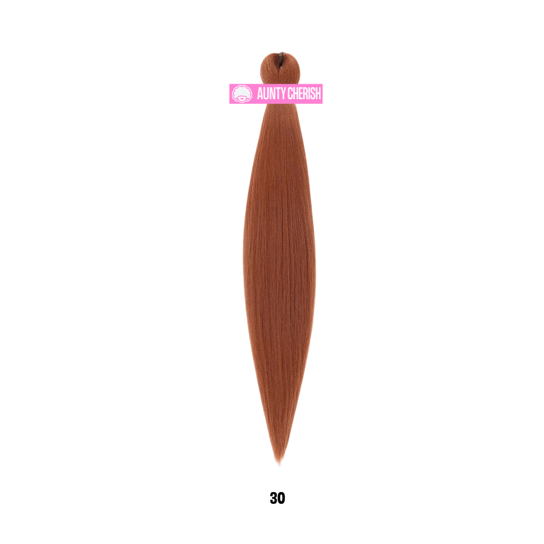 30 – Auburn - 52 Inch Pre-Stretched Braiding Hair (26" Braided)