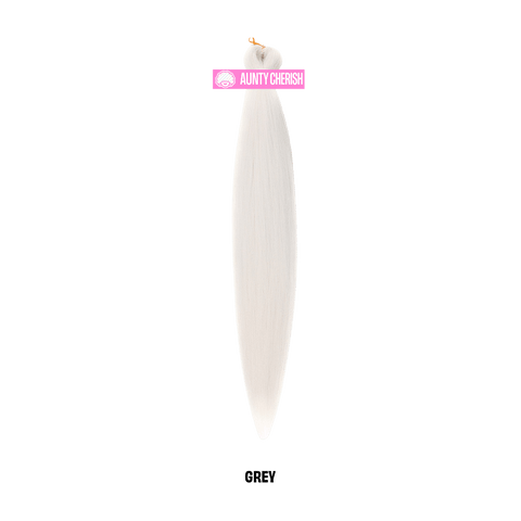 Queen 26" inches - Braiding Hair Extensions GREY by Aunty Cherish | Pre - stretched Braiding Hair Extensions Australia