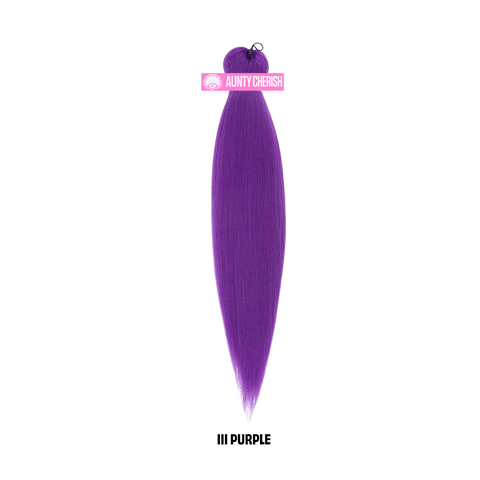 Queen 26" inches - Braiding Hair Extensions III PURPLE by Aunty Cherish | Pre - stretched Braiding Hair Extensions Australia