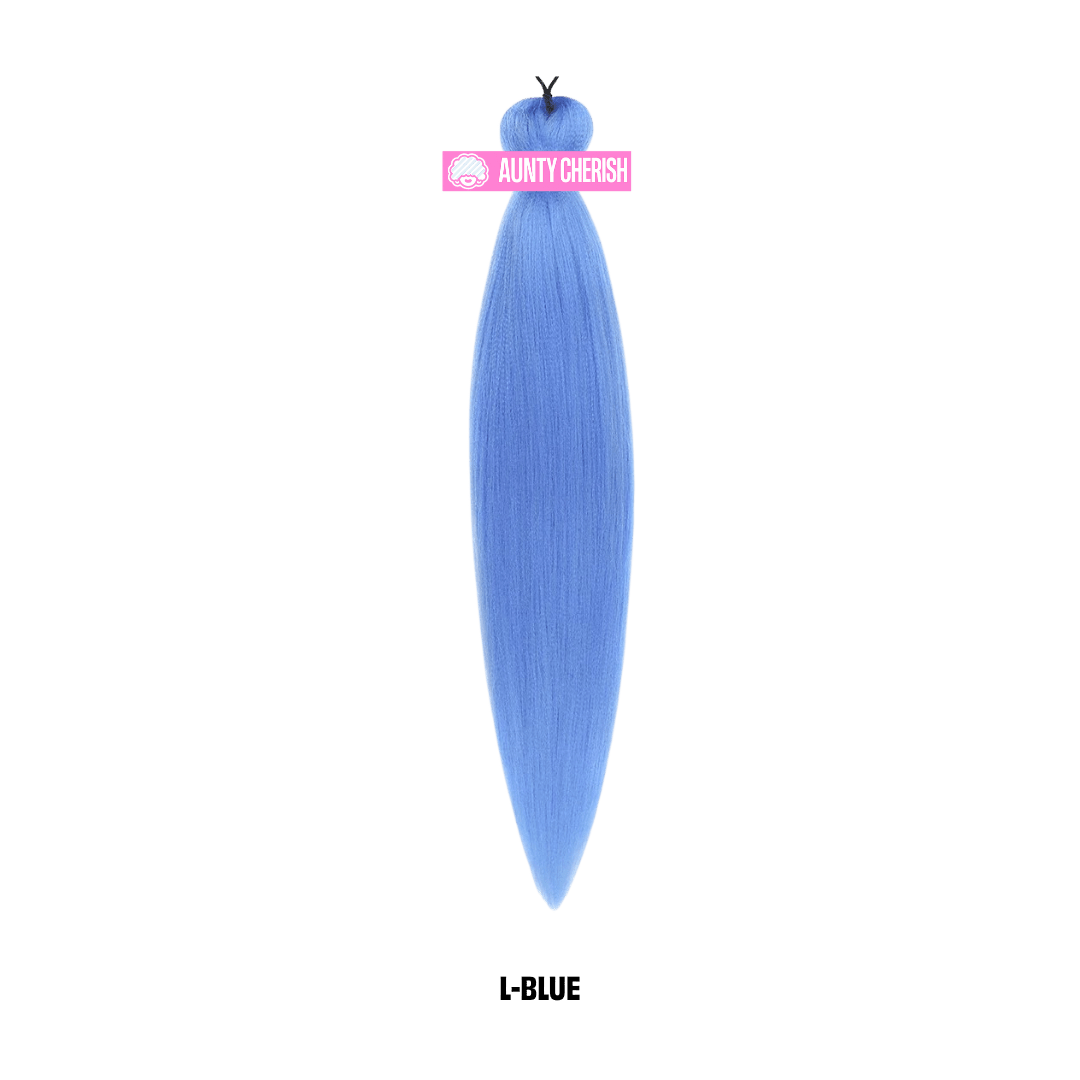 Light Blue - 52 Inch Pre-Stretched Braiding Hair (26" Braided)