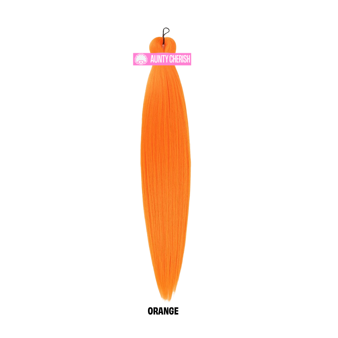 Bright Orange - 52 Inch Pre-Stretched Braiding Hair (26" Braided)