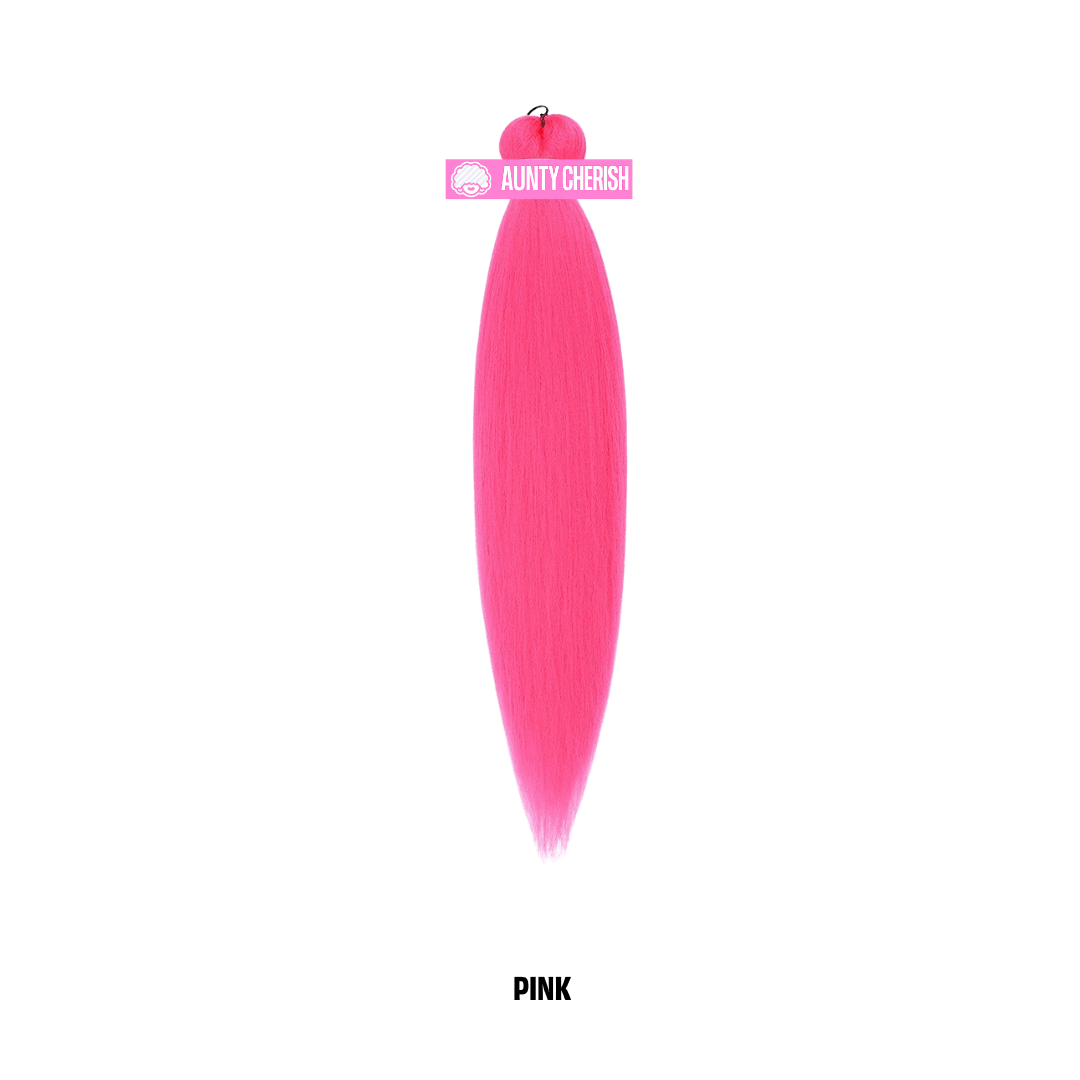 Pink – Hot Pink - 52 Inch Pre-Stretched Braiding Hair (26" Braided)