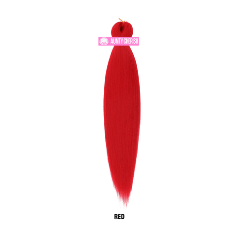 Queen 26" inches - Braiding Hair Extensions RED by Aunty Cherish | Pre - stretched Braiding Hair Extensions Australia