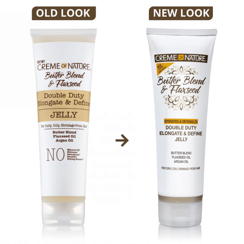 Creme of Nature Butter Blend & Flaxseed Double Duty Elongate & Define Curl Jelly by Aunty Cherish | Pre - stretched Braiding Hair Extensions Australia