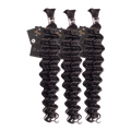 Deep Wave Bulk Braids 18" · 50g Bundle Dark Brown by Aunty Cherish | Pre-stretched Braiding Hair Extensions Australia