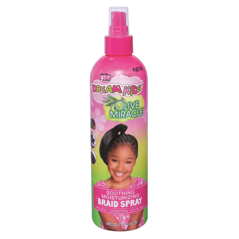 Dream Kids Olive Miracle Soothing Moisturizing Braid Spray (355mL / 12oz) by Aunty Cherish | Pre - stretched Braiding Hair Extensions Australia