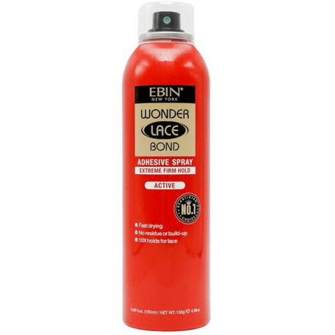 Ebin New York Wonder Lace Bond Adhesive Spray - Active (180mL) by Aunty Cherish | Pre - stretched Braiding Hair Extensions Australia