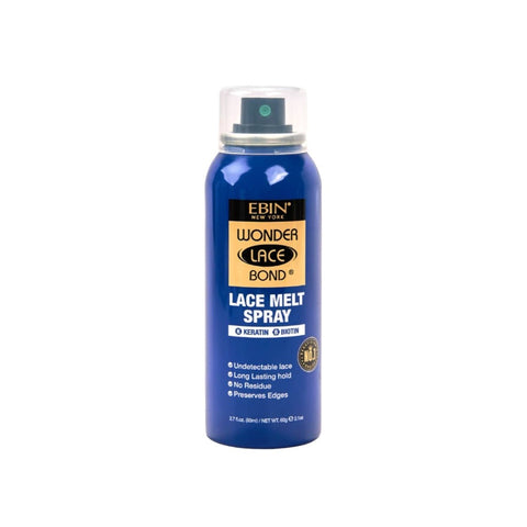 Ebin Wonder Lace Bond Lace Melt Aerosol Spray Keratin 180mL by Aunty Cherish | Pre-stretched Braiding Hair Extensions Australia