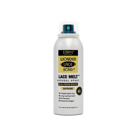 Ebin Wonder Lace Bond Lace Melt Aerosol Spray Silk Protein 180mL by Aunty Cherish | Pre-stretched Braiding Hair Extensions Australia