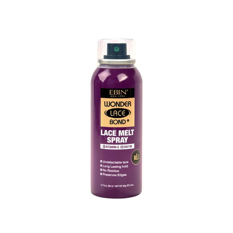 Ebin Wonder Lace Bond Lace Melt Aerosol Spray Vitamin E 180mL by Aunty Cherish | Pre-stretched Braiding Hair Extensions Australia