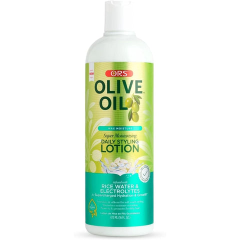 ORS Olive Oil Max Moisture Daily Styling Lotion with Rice Water (473mL) by Aunty Cherish | Pre - stretched Braiding Hair Extensions Australia