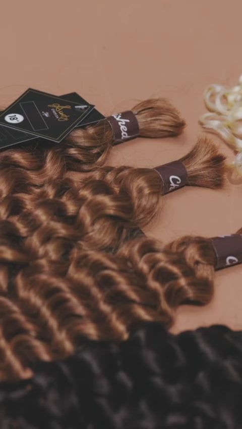 Deep wave human hair bulk braids video, 18 inch, Aunty Cherish Australia