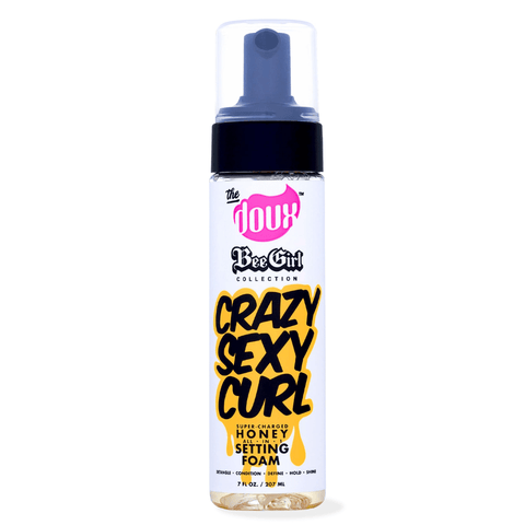 The Doux Crazy Sexy Curl Honey Setting Foam 207mL (7oz) with Raw Honey and Aloe for curl definition at Aunty Cherish Cairns