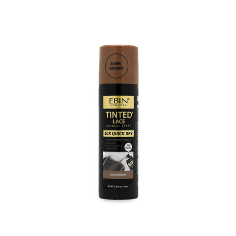 Ebin New York Tinted Lace 10X Quick Dry Spray 100ml Dark Brown by Aunty Cherish | Pre-stretched Braiding Hair Extensions Australia