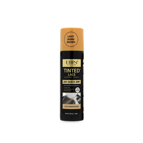 Ebin New York Tinted Lace 10X Quick Dry Spray 100ml Light Warm Brown by Aunty Cherish | Pre-stretched Braiding Hair Extensions Australia