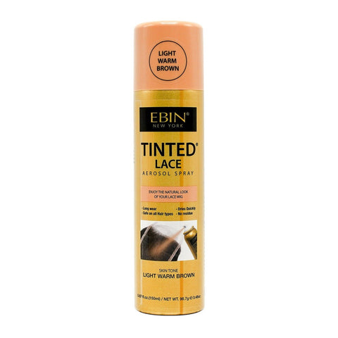 Ebin New York Tinted Lace Aerosol Spray 150ml Light Warm Brown by Aunty Cherish | Pre-stretched Braiding Hair Extensions Australia