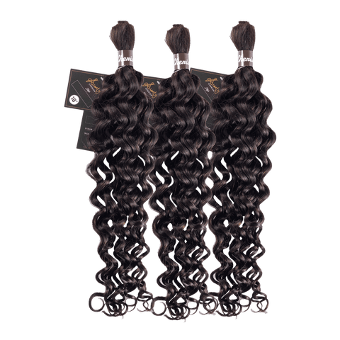 Water Wave Bulk Braids 18" · 50g Bundle Dark Brown by Aunty Cherish | Pre-stretched Braiding Hair Extensions Australia