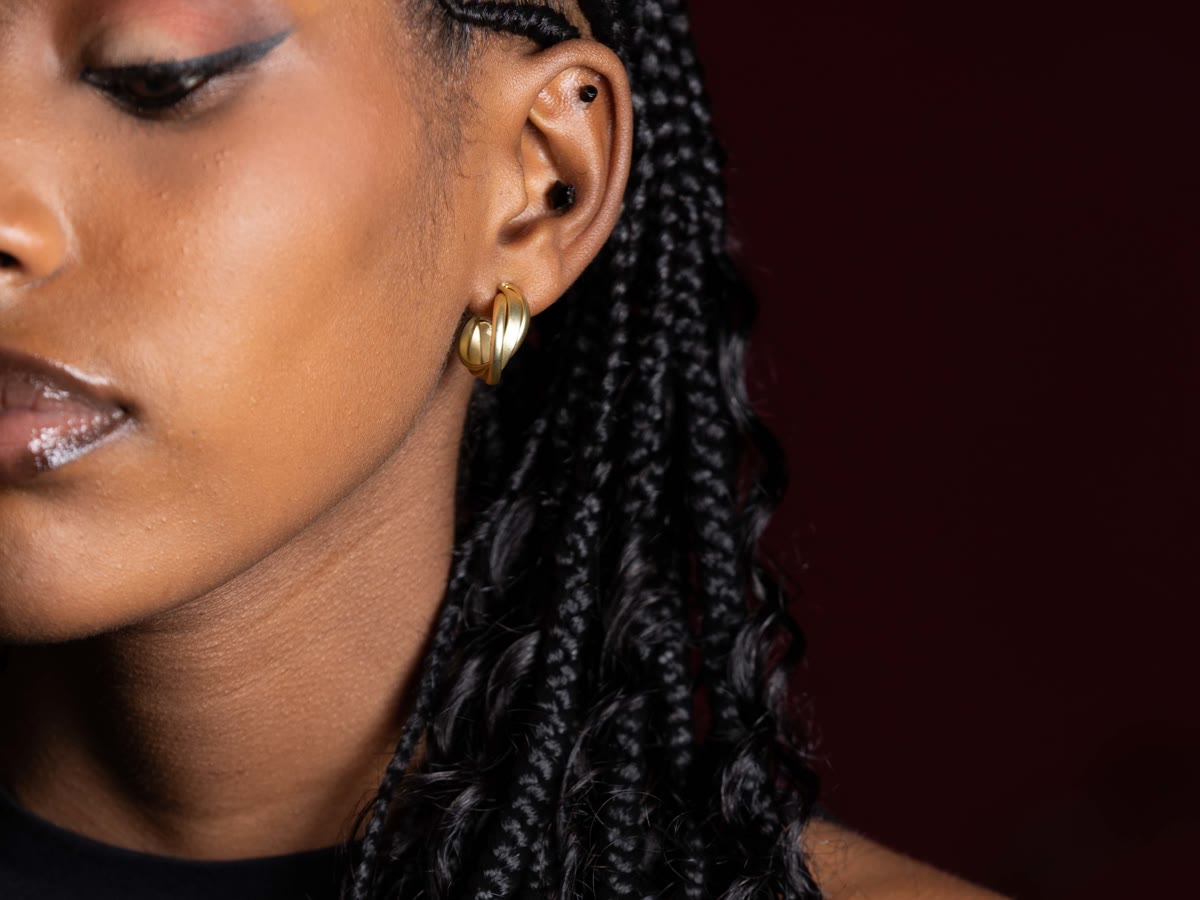 Natural Black braided hair